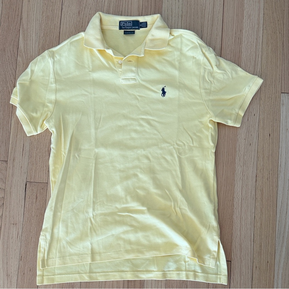 Ralph Lauren Pale Yellow Polo with Navy Pony